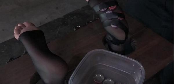  Submissive slave foot punished before toyed